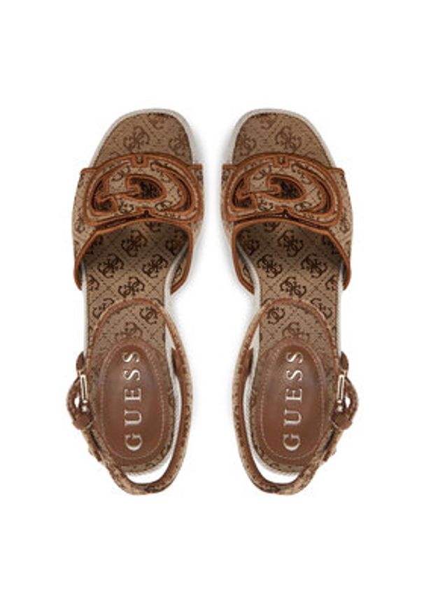 Guess Espadryle FLJTEE FAL04 Beżowy. Kolor: beżowy. Materiał: materiał