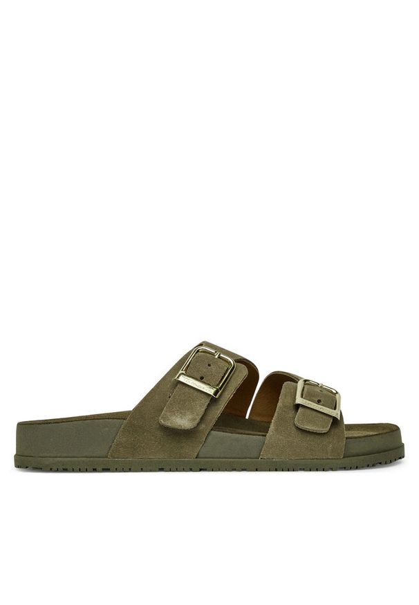 Klapki Tamaris. Kolor: brązowy