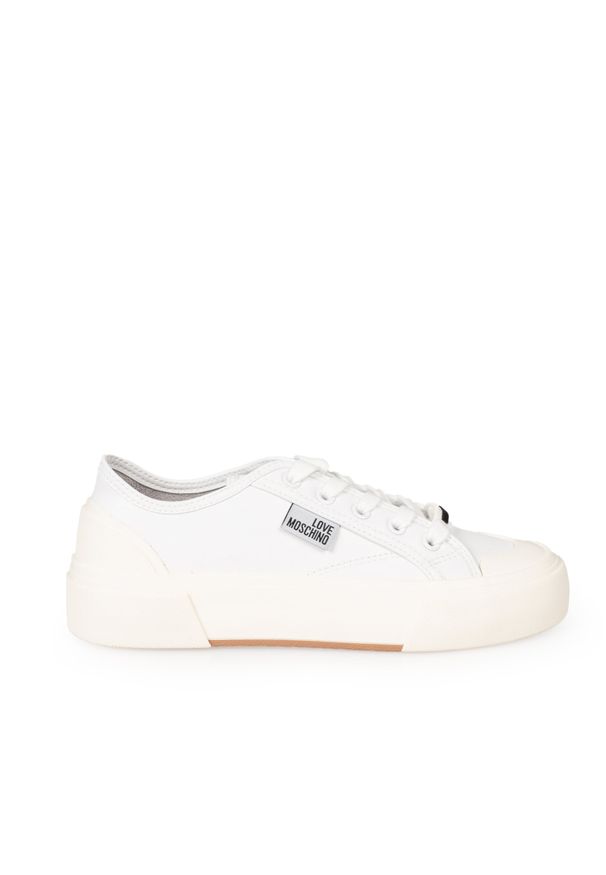 Love Moschino Trampki | JA15012G1LIA0 | Kobieta | Biały. Okazja: na co dzień. Kolor: biały. Materiał: skóra. Styl: elegancki, klasyczny, casual