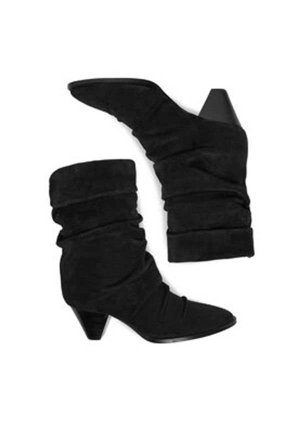 Badura Botki EO-APRIL-25FW218 Czarny. Kolor: czarny. Materiał: skóra, zamsz