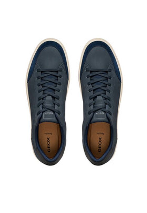 Geox Sneakersy U Serifos U65LSG 0EK22 C4021 Granatowy. Kolor: niebieski. Materiał: skóra