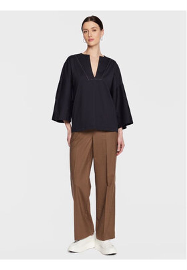 Fabiana Filippi Bluzka JED273W136 Granatowy Relaxed Fit. Kolor: niebieski. Materiał: bawełna