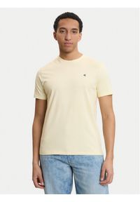 Calvin Klein Jeans T-Shirt Classic Monogram LV04RD254G Écru Regular Fit. Kolor: kremowy. Materiał: bawełna #1