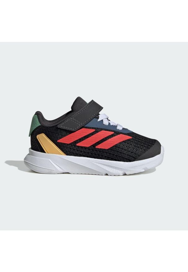 Adidas - Buty adidas x Disney Mickey and Friends Duramo SL Kids. Kolor: czerwony, szary, wielokolorowy, żółty. Materiał: materiał. Wzór: motyw z bajki. Sport: bieganie