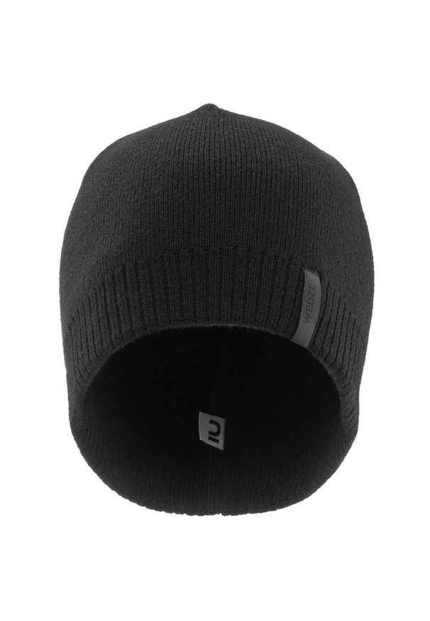 WEDZE - Czapka narciarska dla dorosłych Wedze Simple. Kolor: czarny. Materiał: akryl, materiał. Sezon: zima. Styl: klasyczny, sportowy