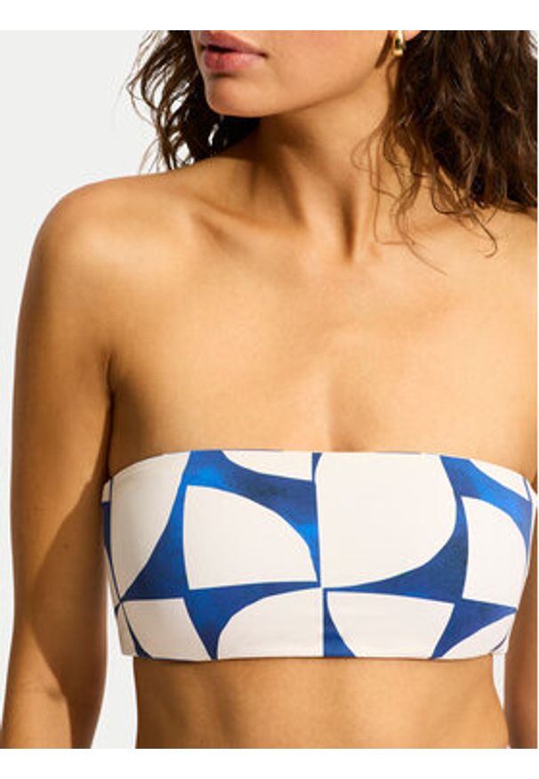 Seafolly Góra od bikini 31534-238 Niebieski. Kolor: niebieski. Materiał: syntetyk