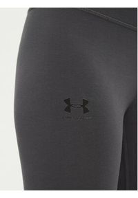 Under Armour Legginsy Rival 1386482 Szary Slim Fit. Kolor: szary. Materiał: bawełna #4