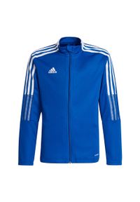 Adidas - Bluza piłkarska dla dzieci adidas Tiro 21 Track. Kolor: biały, niebieski, wielokolorowy. Sport: piłka nożna