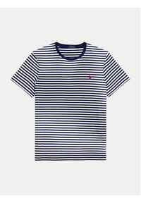 Polo Ralph Lauren T-Shirt 710956828001 Granatowy Custom Slim Fit. Typ kołnierza: polo. Kolor: niebieski. Materiał: bawełna #4