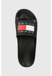 Tommy Jeans klapki POOL SLIDE ESS męskie kolor czarny EM0EM01191. Kolor: czarny. Materiał: guma #2