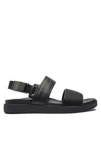 Calvin Klein Sandały Back Strap Sandal Jaq Mono Ip HM0HM01421 Czarny. Kolor: czarny. Materiał: skóra