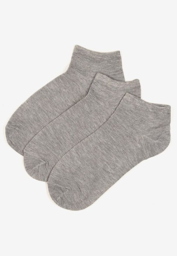 Renee - Szare Skarpety z Bawełny 3-Pack Salloren. Kolor: szary. Materiał: bawełna