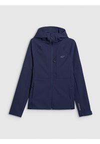 4f - 4F Kurtka softshell wiatroodporna membrana 10000 damska - granatowa XXL. Kolor: niebieski. Materiał: softshell. Technologia: Primaloft. Wzór: gładki. Sport: turystyka piesza, wspinaczka
