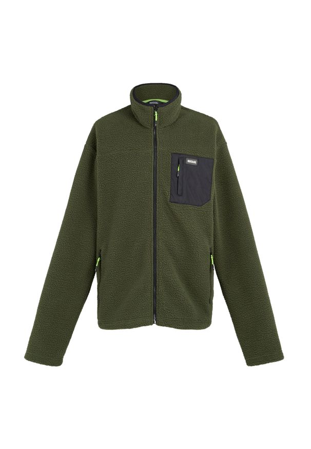 Regatta - Męski Polar Frankie Borg. Kolor: zielony. Materiał: polar. Sezon: zima. Styl: sportowy. Sport: turystyka piesza