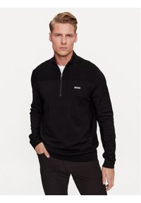 BOSS - Boss Sweter Momentum-X_QZ 50498560 Czarny Regular Fit. Kolor: czarny. Materiał: syntetyk, wełna