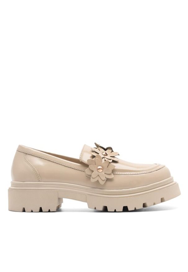 Sergio Bardi Loafersy EST-B1009-02SB Beżowy. Kolor: beżowy. Materiał: lakier, skóra