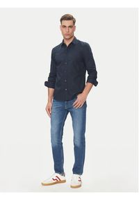 Mustang Koszula Canton 1016238 Granatowy Slim Fit. Kolor: niebieski. Materiał: bawełna #5