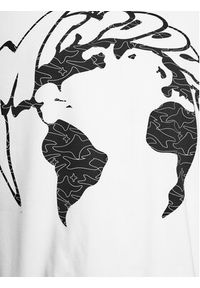 Mindout T-Shirt Globe Biały Boxy Fit. Kolor: biały. Materiał: bawełna