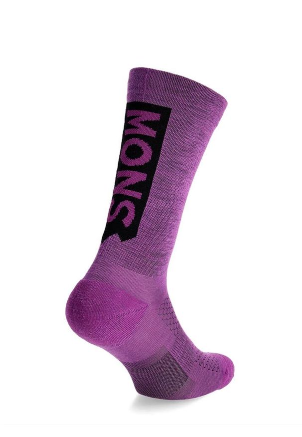 MONS ROYALE - Skarpety rowerowe Mons Royale Atlas Crew Sock. Kolor: fioletowy. Sport: kolarstwo