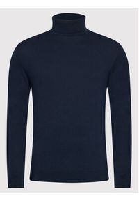 Selected Homme Golf Berg 16074684 Granatowy Regular Fit. Typ kołnierza: golf. Kolor: niebieski. Materiał: bawełna #4
