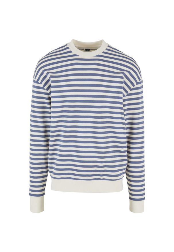 Bluza z okrągłym dekoltem w paski Urban Classics. Kolor: niebieski, turkusowy, biały, wielokolorowy. Materiał: bawełna. Wzór: paski
