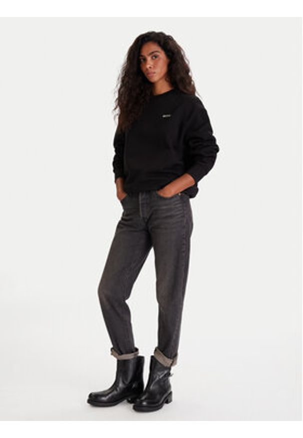 Mustang Bluza Burley 1016772 Czarny Oversize. Kolor: czarny. Materiał: bawełna