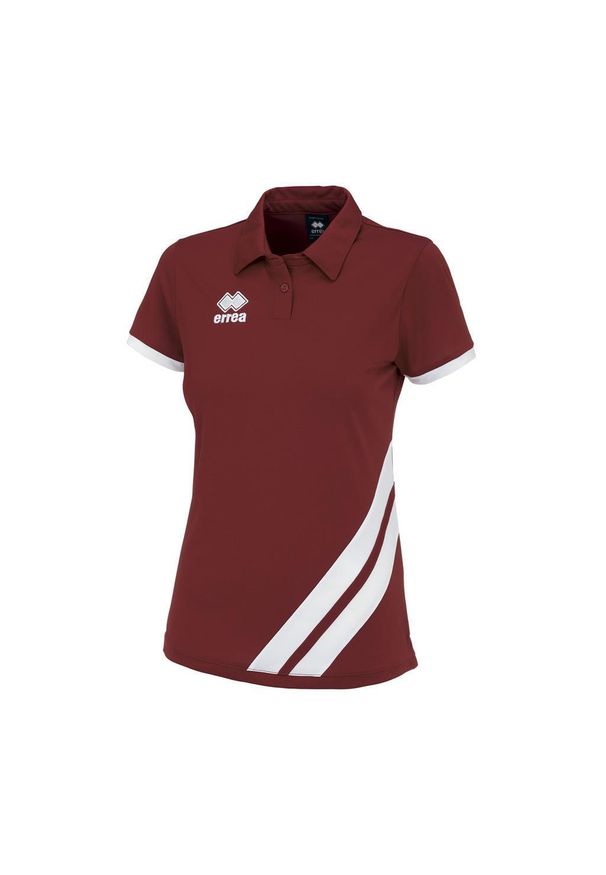 ERREA - Damska koszulka polo Errea Jana. Typ kołnierza: polo. Kolor: wielokolorowy, biały, czerwony. Wzór: nadruk. Sport: piłka nożna