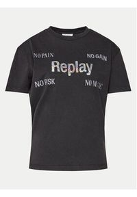 Replay T-Shirt W3072A.000.22658M Czarny Regular Fit. Kolor: czarny. Materiał: bawełna #7
