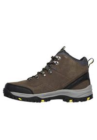 skechers - Buty trekkingowe męskie Skechers Pelmo. Zapięcie: sznurówki. Kolor: wielokolorowy, brązowy. Materiał: guma, materiał, syntetyk. Szerokość cholewki: normalna