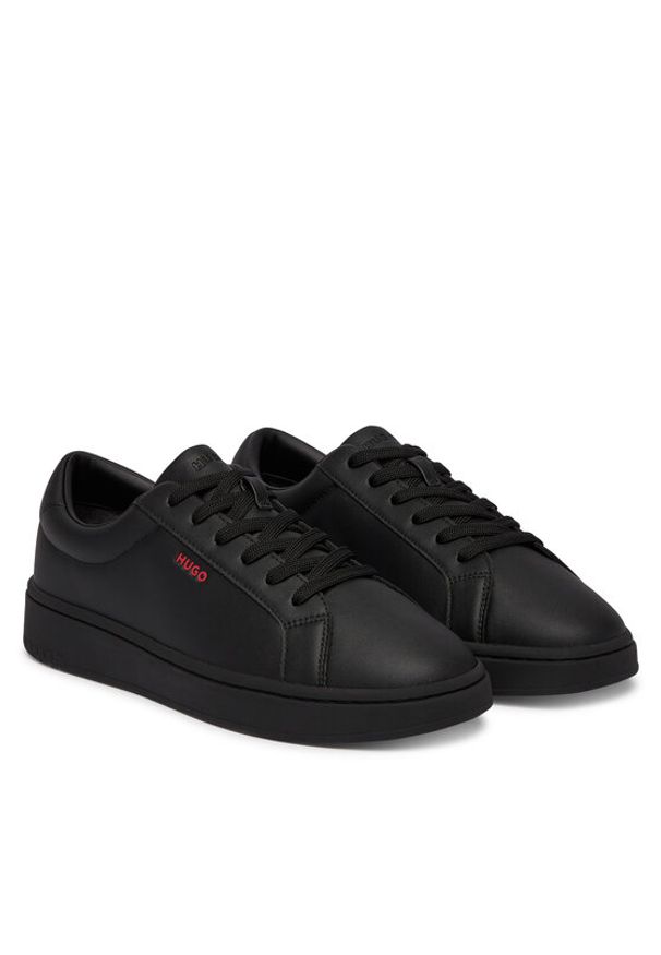 Hugo - HUGO Sneakersy Neston 50563566 Czarny. Kolor: czarny. Materiał: skóra
