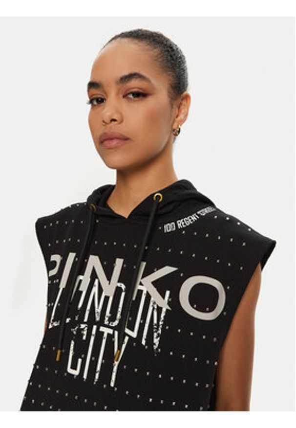 Pinko - PINKO Bluza Maggiore 103055 A1LU Czarny Relaxed Fit. Kolor: czarny. Materiał: bawełna