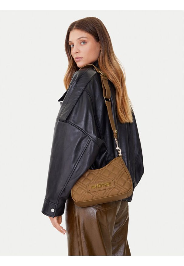 Love Moschino - LOVE MOSCHINO Torebka JC4152PP0NLA0104 Brązowy jasny. Kolor: brązowy. Materiał: skórzane