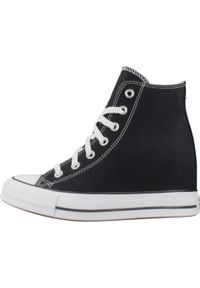 Tenisówki Converse Model Chuck Taylor All Star Wedge Platform Kolor Czarny. Kolor: czarny. Materiał: tkanina. Obcas: na platformie. Model: Converse All Star