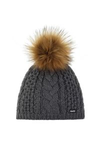 Eisbar - Czapka damska Afra Lux. Kolor: szary. Materiał: wełna, poliester. Styl: sportowy