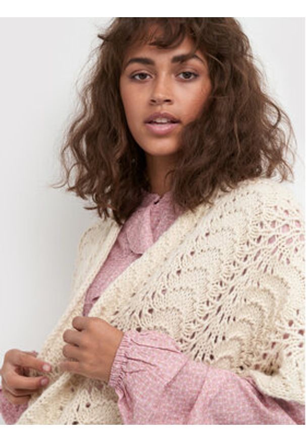 Cream Kardigan CRBlomma 10611069 Beżowy Oversize. Kolor: beżowy. Materiał: syntetyk