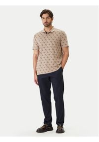 Guess Polo M6GP04 K3073 Beżowy Regular Fit. Typ kołnierza: polo. Kolor: beżowy. Materiał: syntetyk, bawełna #5