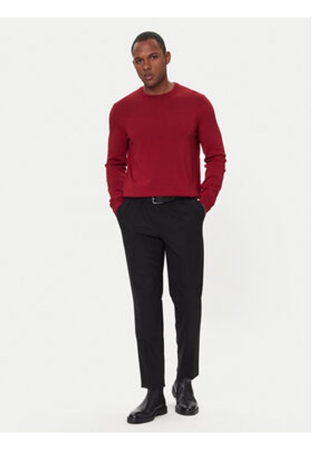 BOSS Sweter Botto-L 50476364 Czerwony Regular Fit. Kolor: czerwony. Materiał: wełna