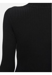 Tommy Jeans Sukienka dzianinowa Tjw Badge Zip Sweater Dress DW0DW17525 Czarny Slim Fit. Kolor: czarny. Materiał: syntetyk #4