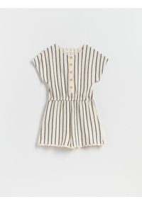 Reserved - Krótki kombinezon w paski - wielobarwny. Materiał: bawełna. Wzór: paski #1