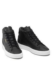 Adidas - adidas Sneakersy Sleek Mid W EE4727 Czarny. Kolor: czarny. Materiał: skóra