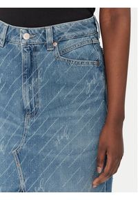 BOSS Spódnica jeansowa 50542445 Niebieski Regular Fit. Kolor: niebieski. Materiał: bawełna #4