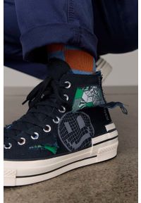 Converse trampki Chuck 70 Trippy Heel kolor czarny. Nosek buta: okrągły. Zapięcie: sznurówki. Kolor: czarny. Materiał: guma. Szerokość cholewki: normalna #4