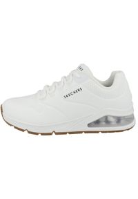 skechers - Buty sportowe Sneakersy damskie, Skechers Uno 2 - Air Around You. Zapięcie: sznurówki. Kolor: biały. Materiał: materiał, syntetyk. Szerokość cholewki: normalna. Sport: turystyka piesza