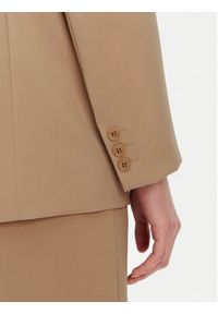 Weekend Max Mara Marynarka Materia 2515041091 Beżowy Regular Fit. Kolor: beżowy. Materiał: wełna #4