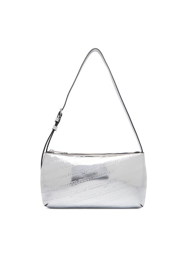 Tommy Jeans Torebka Tjw Must Metallic Shoulder Bag AW0AW18009 Srebrny. Kolor: srebrny. Materiał: skórzane