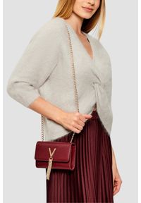Valentino by Mario Valentino - VALENTINO Bordowa kopertówka Divina. Kolor: czerwony. Wzór: aplikacja. Materiał: zdobione. Styl: elegancki #2