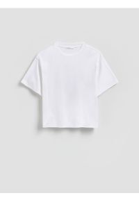 Reserved - T-shirt z modalem - biały. Kolor: biały. Materiał: bawełna
