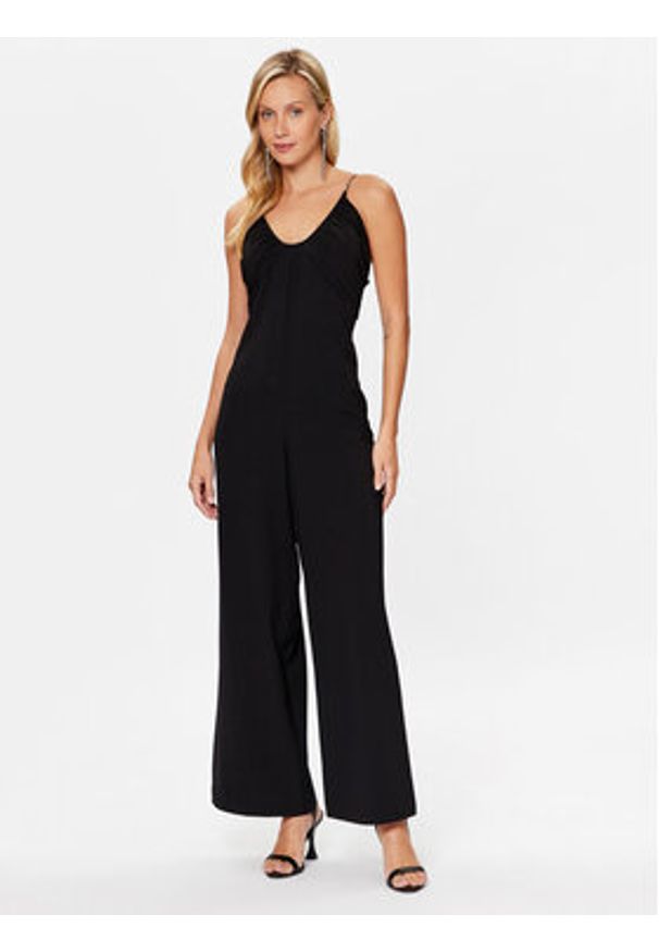 Sisley Sukienka codzienna 41AYLT00D Czarny Regular Fit. Okazja: na co dzień. Kolor: czarny. Materiał: syntetyk. Typ sukienki: proste. Styl: casual
