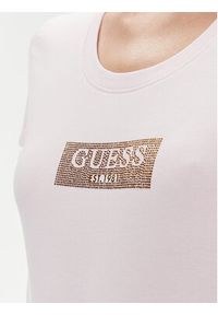 Guess T-Shirt W4RI33 J1314 Różowy Slim Fit. Kolor: różowy. Materiał: bawełna
