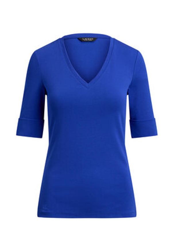 Lauren Ralph Lauren - LAUREN RALPH LAUREN Bluzka 200815843012 Niebieski Slim Fit. Kolor: niebieski. Materiał: bawełna